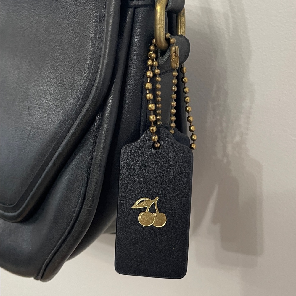 Coach Gold Foil Cherries Leather Hang Tag - Picture 10 of 10